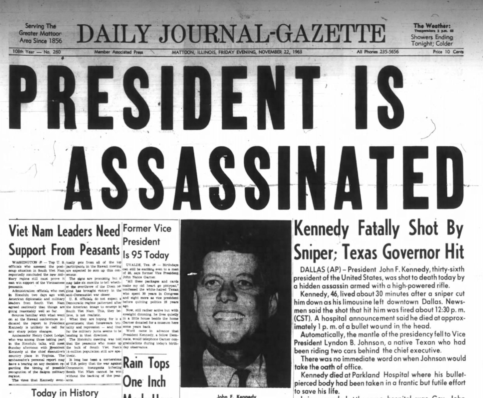 November 22, 1963 - Assassination of President Kennedy